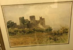 JOHN VARLEY “Conwy Castle”, with cattle