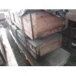 Three aeronautical wooden crates, larges