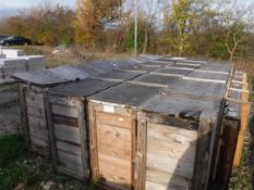 Five aeronautical wooden crates, largest