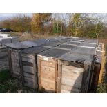 Five aeronautical wooden crates, largest