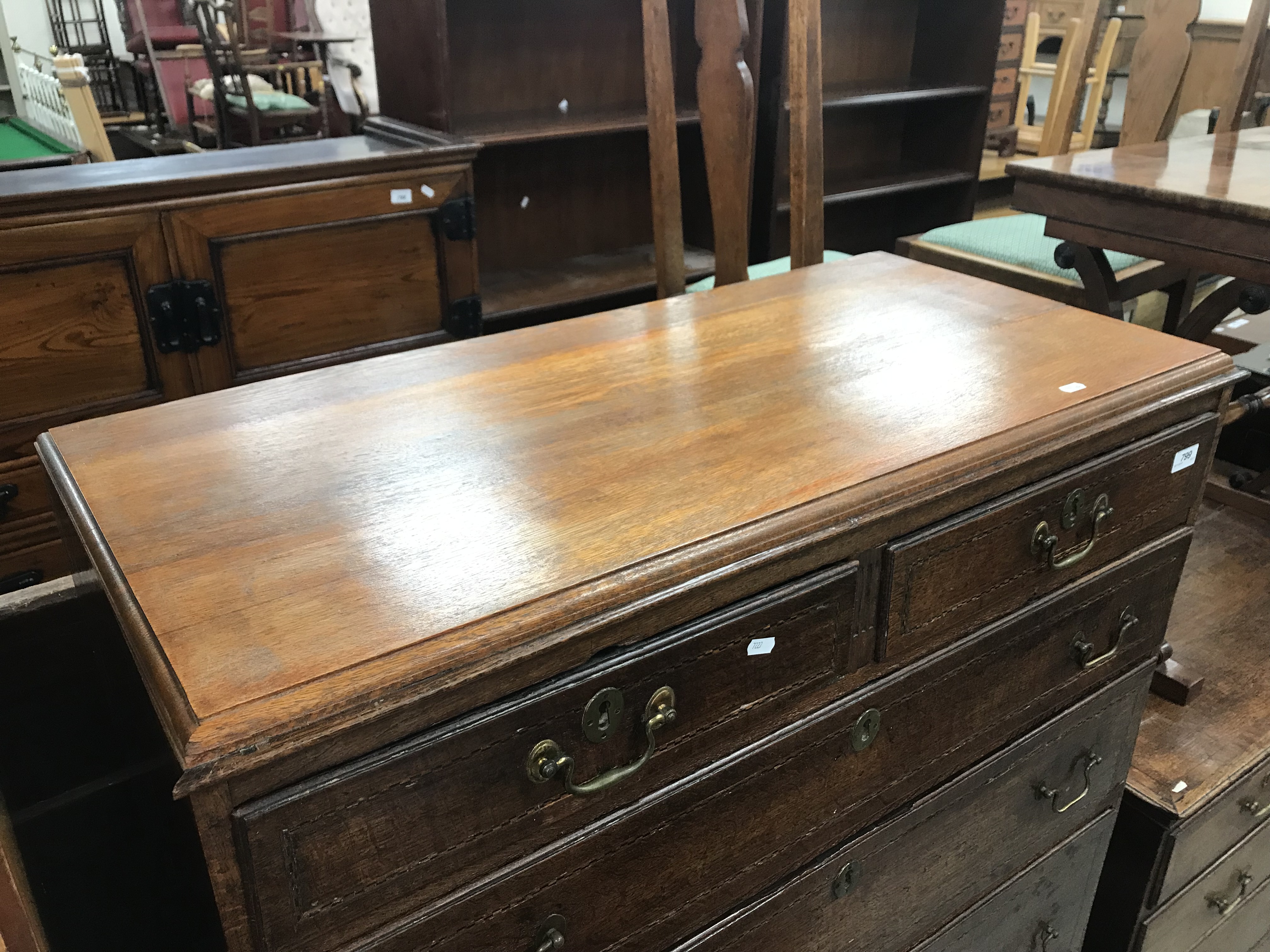 An early 19th Century oak chest on chest - Image 53 of 53