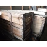 Four aeronautical wooden crates, largest