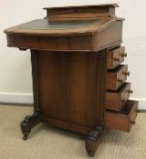 A late Victorian walnut and inlaid Daven