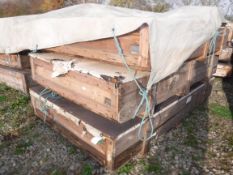 Three aeronautical wooden crates, larges