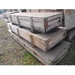 Three aeronautical wooden crates, larges