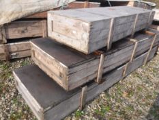 Three aeronautical wooden crates, larges