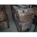 Eleven aeronautical wooden crates, large