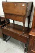 A Victorian drop leaf Pembroke type work