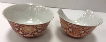 A pair of 19th Century Chinese coral red