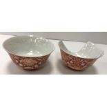 A pair of 19th Century Chinese coral red