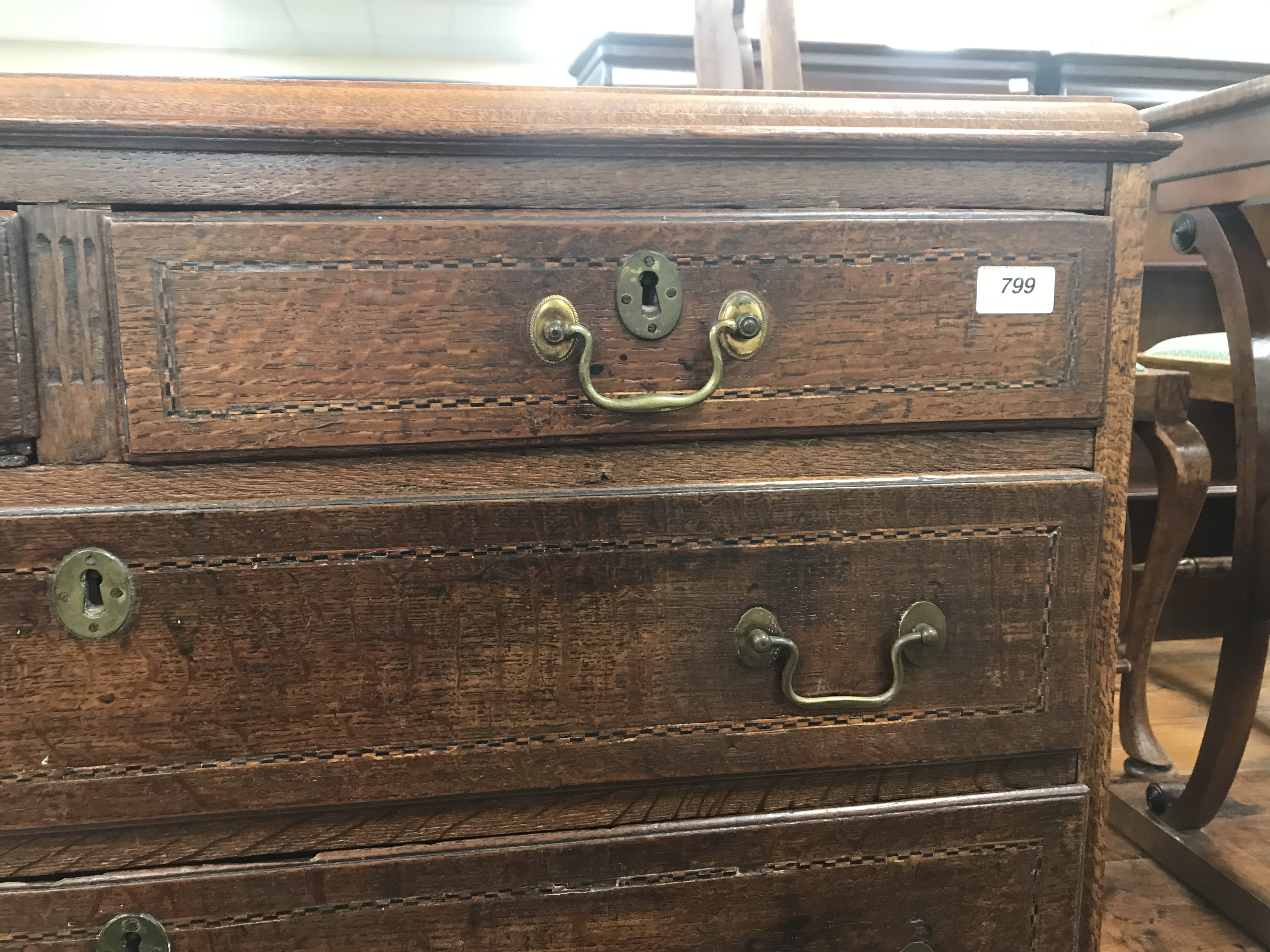 An early 19th Century oak chest on chest - Image 44 of 53