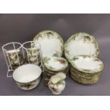 A Doulton Burslem china tea service of floral and gilt decoration