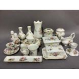 Hammersley china Howard Sprays butter dish, sauceboat, vases, cruet, mint tray together with china