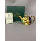 A Mintons Archive Collection monkey teapot, originally produced in 1860, one of the humorous teapots