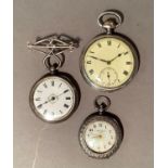 A Nirvana International Watch Co pocket watch circa 1919 in silver open faced screw backed case,