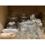 Three silver plate mounted cut and moulded glass fruit bowls one with twin handles and pedestal