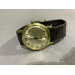 A Perona Geneve wristwatch in gilt metal case the dial with black Roman numerals, 17 jewel movement,