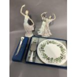 A Lladro figure group of two Flamenco dancers No.5601, some fingertips missing, 27.5cm together with