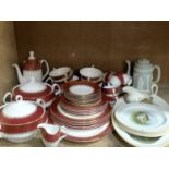 A Royal Albert China coffee and dinner service comprising two vegetable tureens and covers, six