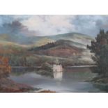 ARR PRUDENCE TURNER (1930-2007), Loch An Eilean, landscape with loch and castle, oil on canvas,