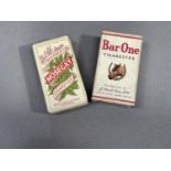 Two pre war cigarette packets complete with contents, Nosegay and Bar One