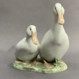 A Royal Copenhagen group of ducks, printed and painted no. 2128, height 23.5cm