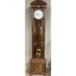 A reproduction mahogany and glazed longcase clock by David Bailes, Cabinet Maker of Knaresborough,
