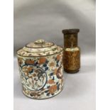 A 1924 Egyptian vase Huntley and Palmer tin and a 1940's large Parkinson Toffee tin, 22.5cm and 20.