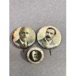 Three Victorian celluloid buttons relating to Harrogate, each with a photographic head and shoulders