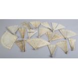 Spares and repairs: a quantity of early 19th century brisé fans with slight losses, in many cases