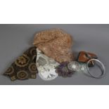 19th century lace items, Sol or Tenerife examples, together with the lace making equipment (