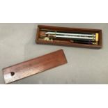 A Carrier Engineering Company Ltd London thermal instrument in mahogany case
