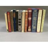 Twelve Folio Society books in slip cases including Grimms Fairy Tales