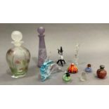 Studio glass scent bottles etc