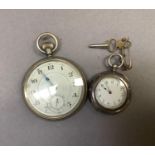A late 19th lady's silver fob watch in .900 silver Swiss open faced case, Stauffar De-Ford