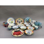 Children's nursery ware including bowls of various sizes, plates, tumblers, cutlery and other items