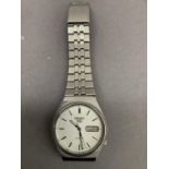 A Seiko gentleman's c.1982 Day Date automative wristwatch ref 6309-8820 in stainless steel case