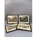 A set of four after H. Alken including pike fishing, salmon fishing, fishing in a punt (2), colour