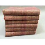 Picturesque history of Yorkshire by J.S. Fletcher in six volumes, red cloth