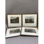 A set of four colour prints after Thornely, hunting scenes, 35cm by 40cm