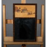 CHARLES SPINDLER (French 1865-1938), Grussenheim, marquetry panel with mirror, incised signature,