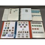 Stamps, one Neff ring folder mainly used world stamps, one blue part filled album used GB