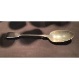 A Victorian silver table spoon fiddle pattern engraved with a monogram, London 1892, maker Chawner &