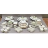 A Royal Doulton china dinner, tea and coffee service of Rondelay design comprising eight side