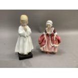 A Royal Doulton china figure Bedtime HN1978 and Goodie Two Shoes HN2037