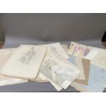 A quantity of life drawings by Peter McGinn, sketches, unframed, mainly in pencil