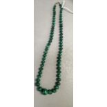 A Malachite necklace of graduated spherical beads (max diameter 17mm), approximate length 59cm