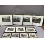 After Harris, a set of four fishing coloured engravings, 'A cast in the pool' and others, 13cm by
