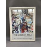 Norman Rockwell - The Golden Rule, mosaic at united nations head quarters, New York, print, dated