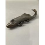 A bronze figure of a carp in the Japanese style, 30cm long